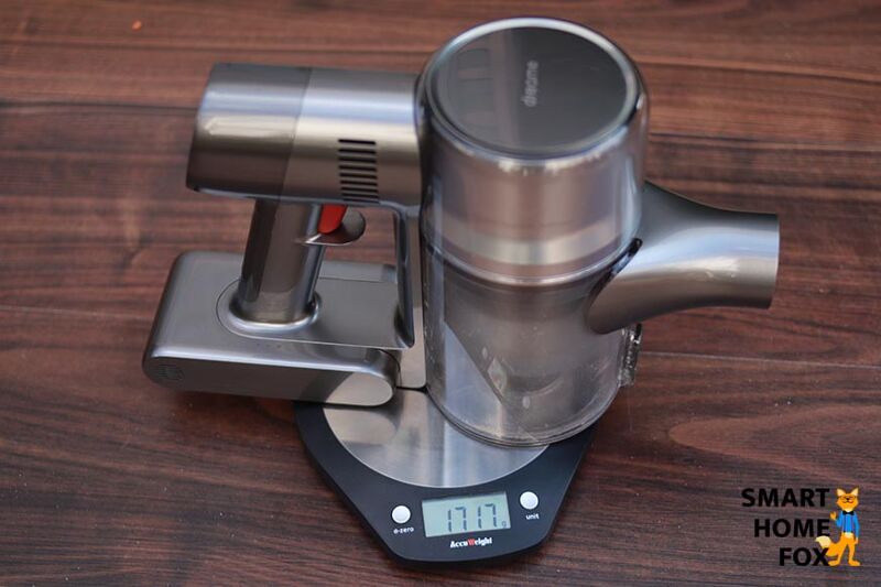 der Dreame T20 auf der Waage